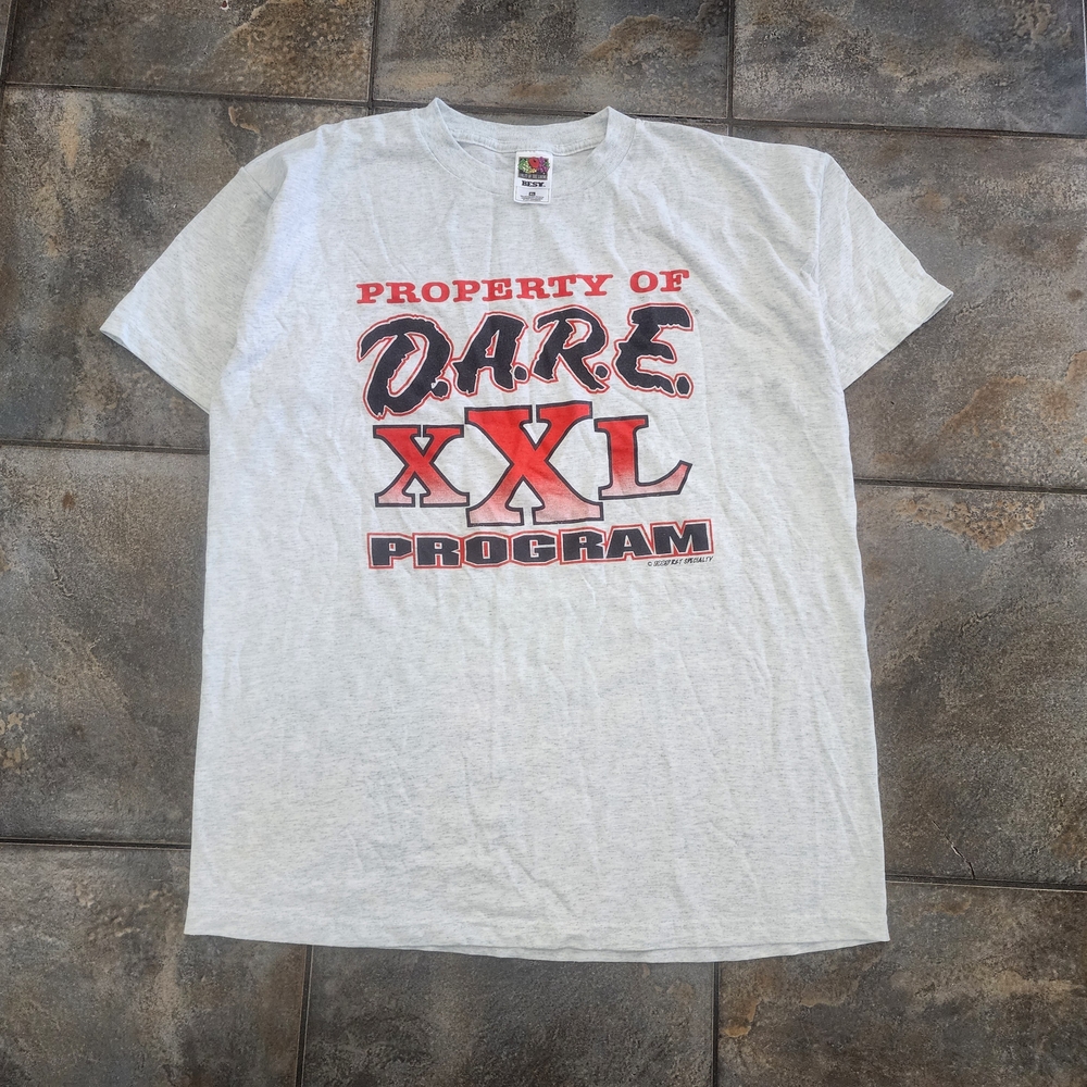 Vintage 90s Dare XXL Program Men's XL Anti Drug Alcohol Abuse T Shirt